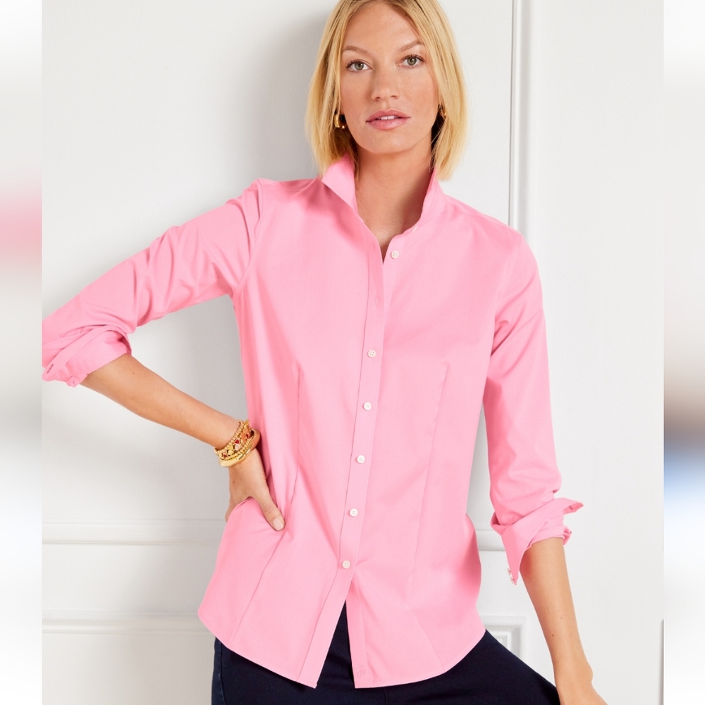 Talbots Pink Non-Iron Perfect Shirt 14p NWT
